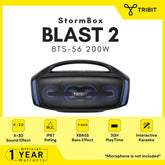 TRIBIT - BTS-56 Storm Box Blast 2 Portable Wireless Speaker - Black