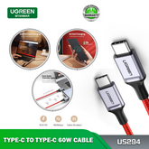 UGREEN OFFICIAL US294 60W USB C to C Fast Charging Cable 1M - Red