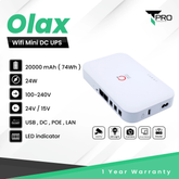 T-PRO - OLAX 20000mAh 24W Multifunction Network Mini DC UPS Pro - White