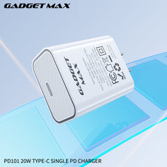 GADGET MAX - PD101 20W PD Type- C Charger - White
