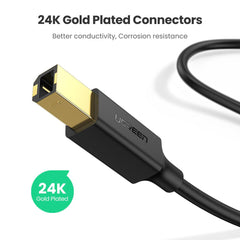 UGREEN - US135 USB 2.0 AM to BM Print Cable (1.5M)
