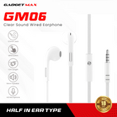 GADGET MAX - GM06 3.5mm Clear Sound Wired Earphone - White