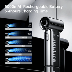 Jisulife - Handheld Fan Life 9 ( 5000mAh ) - Chrome