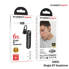 GADGET MAX - GM21 Single Bluetooth Headset - Black