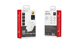 GADGET MAX - GC03 Super PD 33W Fast Charger Set - White