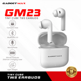 GADGET MAX - GM23 Tiny Cube Bluetooth Wireless Earbuds - White