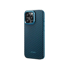 PITAKA iPhone 15 Pro MagEZ Case 4 (Black/Blue Twill)1500D