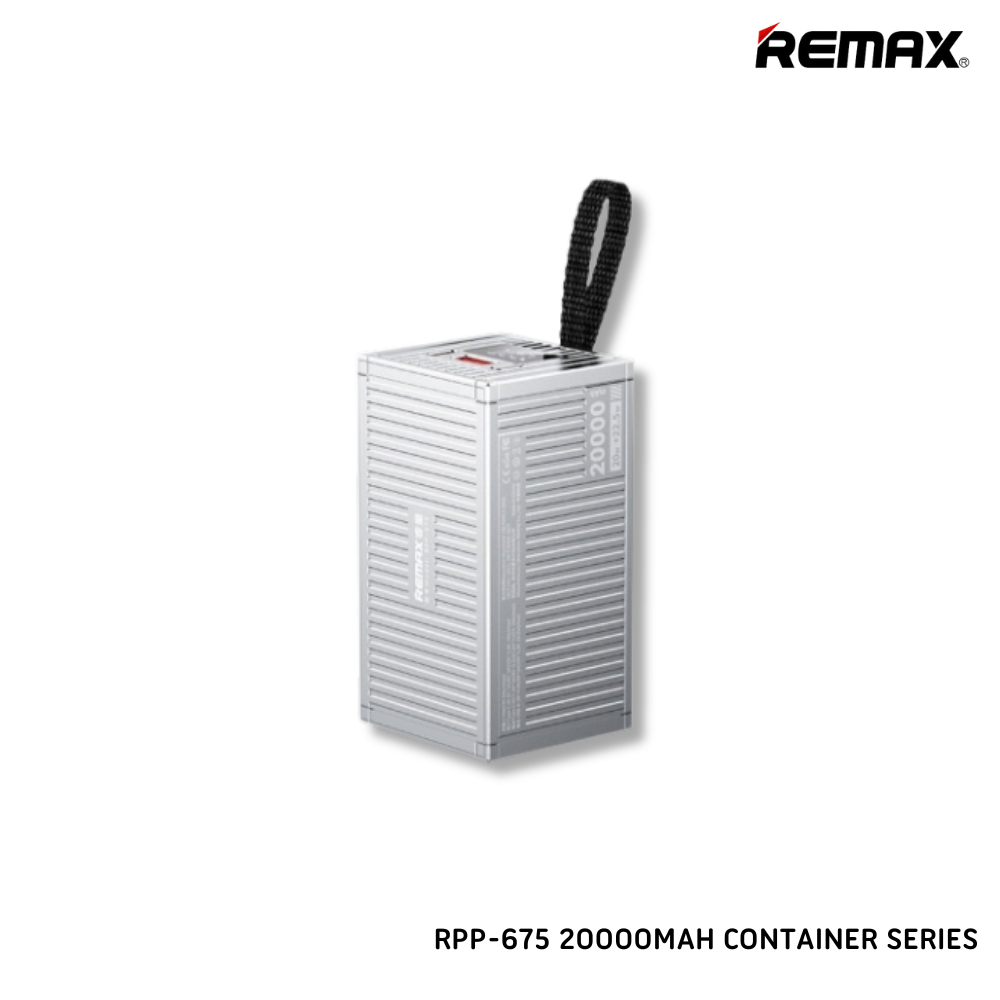 REMAX RPP-675 20000MAH CONTAINER SERIES 20W+22.5W OUTDOOR POWER BANK WITH LED LIGHT