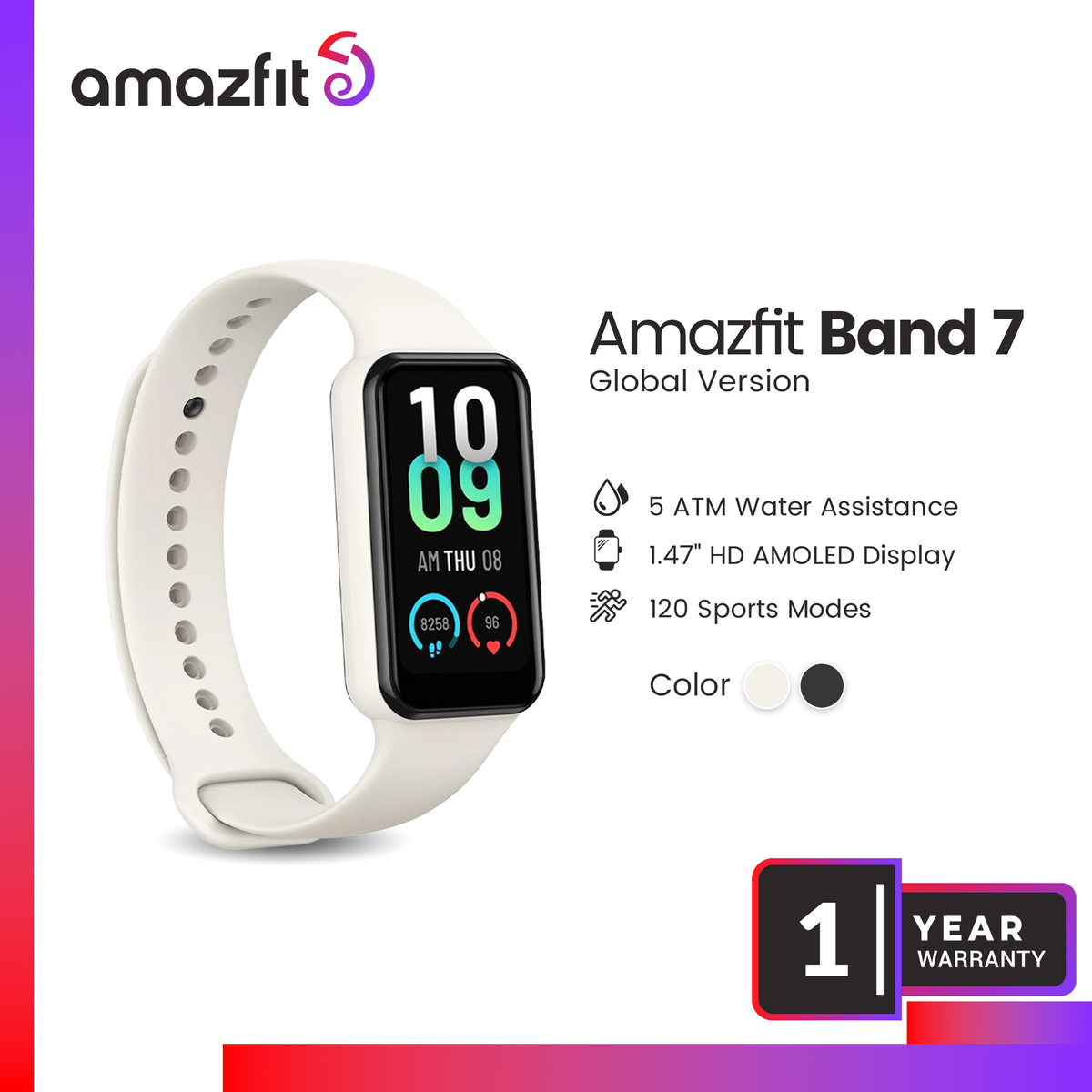 Amazfit Band 7 Smart Watch-Beige