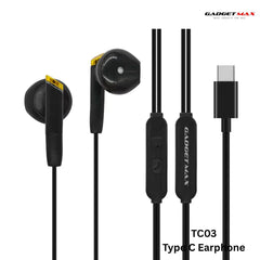 Gadget Max - TC03 Type-C Wired Earphone - Black