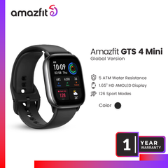 Amazfit GTS 4 Mini Smart Watch - 1Year Official Warranty-Black