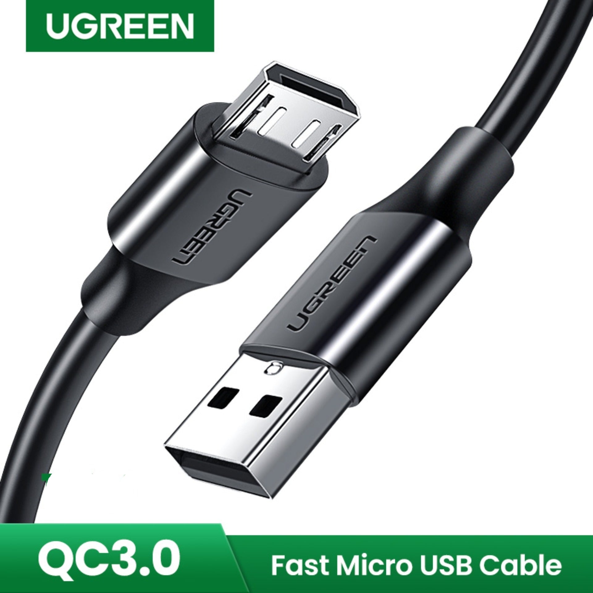 Ugreen US289 USB 2.0A to Micro USB Nickel Plating Cable 1M - White