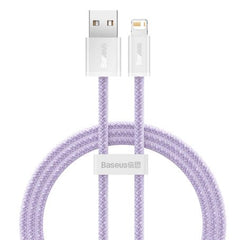 BASEUS DYNAMIC SERIES FAST CHARGING DATA CABLE USB TO IPH (2.4A)(1M) - Purple