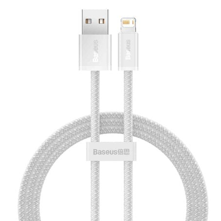 BASEUS DYNAMIC SERIES FAST CHARGING DATA CABLE USB TO IPH (2.4A)(1M) - White