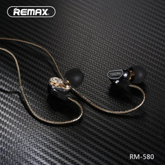 REMAX RM-580 3.5MM  Wired Earphone ,Best wired earphone with mic ,Hifi Stereo Sound Wired Headset ,sport wired earphone ,3.5mm jack wired earphone ,3.5mm headset for mobile phone ,universal 3.5mm jack wired earphone