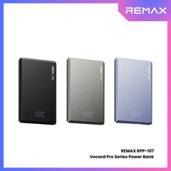 REMAX - RPP-107 Vocard Pro Series 5,000mAh PD Magnetic Wireless Power Bank(PD 20W) - Grey