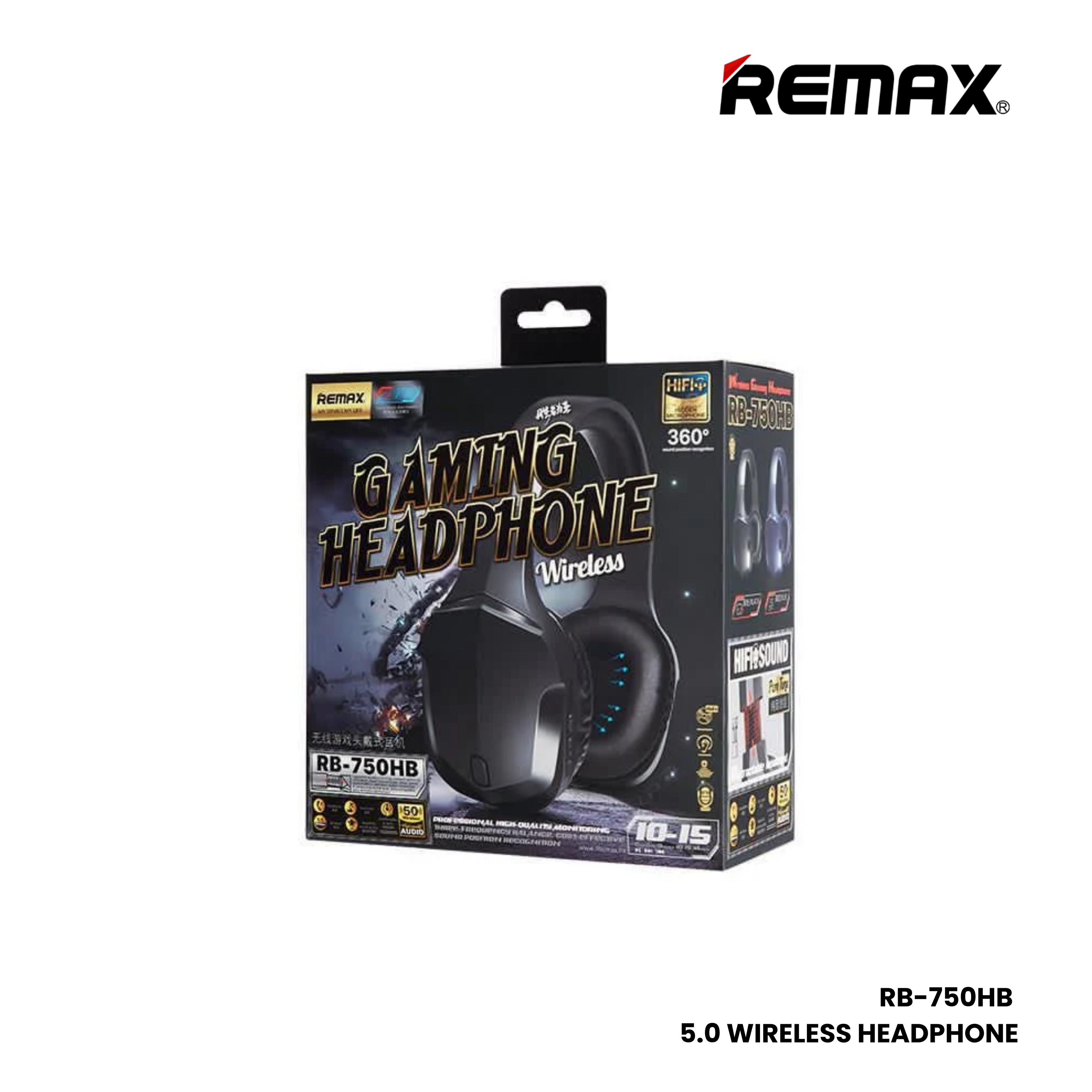 REMAX RB-750HB Gaming Bluetooth Wireless Headphone - Blue