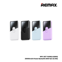 REMAX RPP-667 Yadrea Series  20000mAh PD+QC Fast Charging Power Bank(PD 20W+QC 22.5W) - Purple