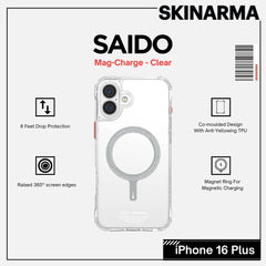 Skinarma iPhone 16 Plus 6.7" Saido Mag-Charge Case - Clear