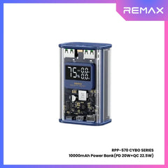 REMAX - RPP-570 Cybo Series 10000mAh PD+QC Fast Charging Power Bank(PD 20W+QC 22.5W) - Blue