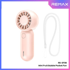 REMAX - RS-SF08 Mini Fruit Bubble Pocket Fan - Pink