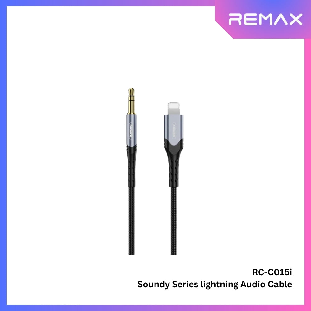 REMAX - RC-C015i Soundy Series Lightning To 3.5mm Audio Adapter Cable - Tarnish