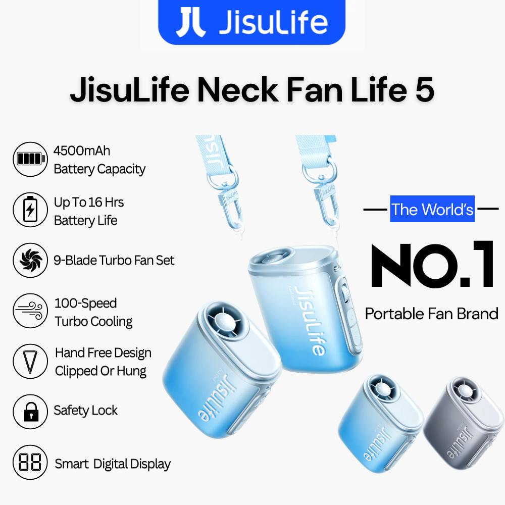JisuLife - Neck Fan Life5 (4500mAh) - Blue