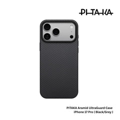 PITAKA - Aramid UltraGuard Case For iPhone 17 Pro - Black/Grey
