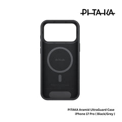 PITAKA - Aramid UltraGuard Case For iPhone 17 Pro - Black/Grey