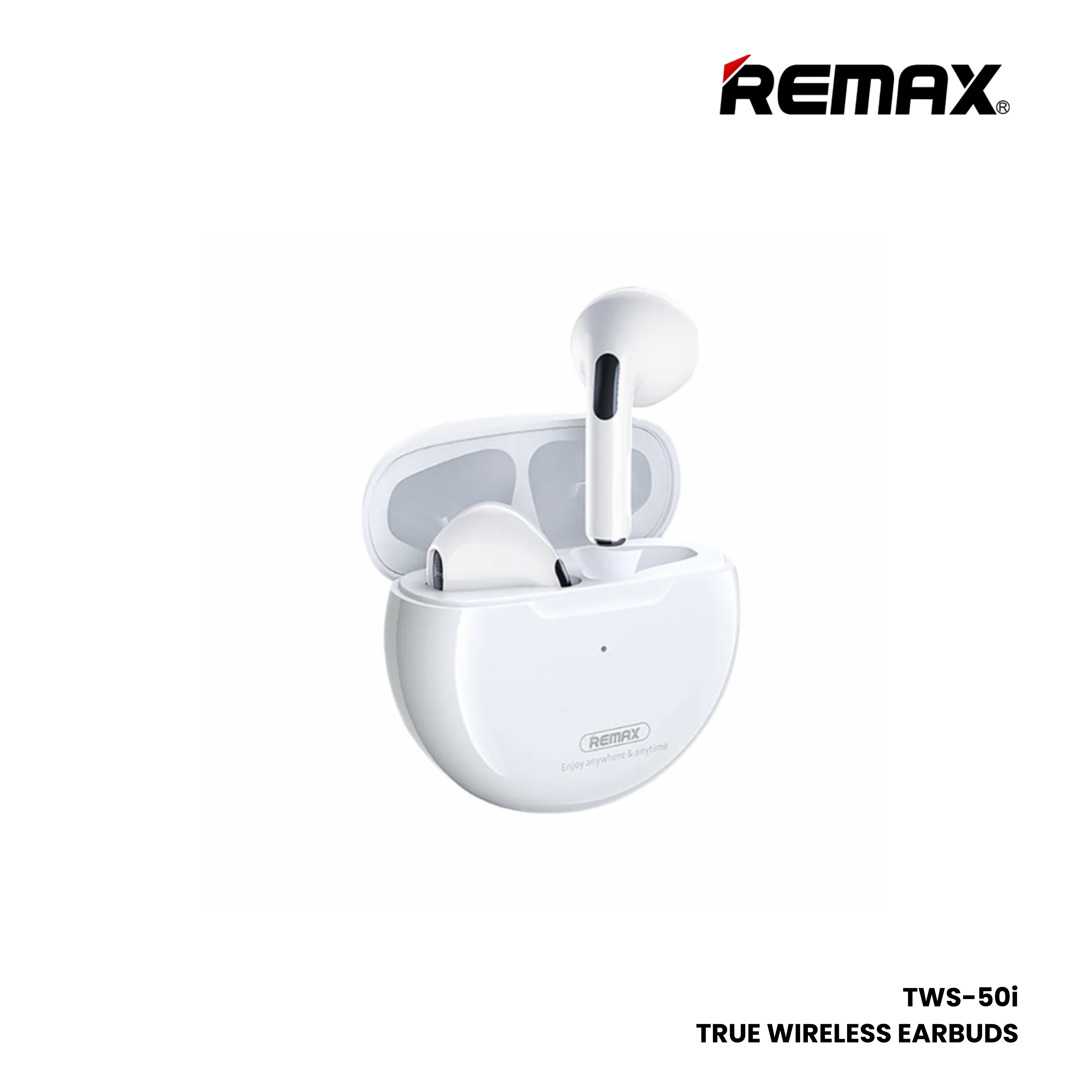 REMAX TWS-50i Wireless Bluetooth Earbuds - Black