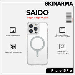 Skinarma iPhone 16 Pro 6.3" Saido Mag-Charge Case - Clear