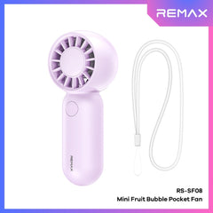 REMAX - RS-SF08 Mini Fruit Bubble Pocket Fan - Purple