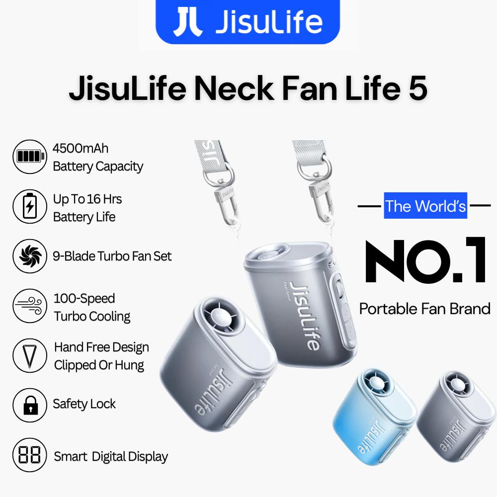 JisuLife - Neck Fan Life5 (4500mAh) - Black