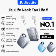 JisuLife - Neck Fan Life5 (4500mAh) - Black