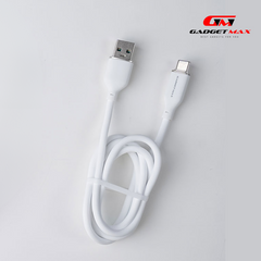 GADGET MAX GX24 66W USB TO TYPE C 6A MAX COZY SILCONE CABLE (6A )(1M) - WHITE