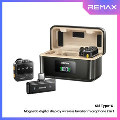 REMAX - K18 Type-C 2 In 1 Wireless Microphone - Black