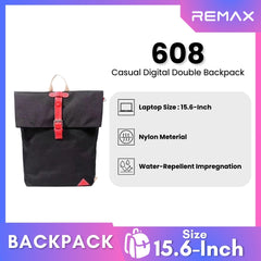 REMAX - 608 Casual Digital Double Backpack - Black