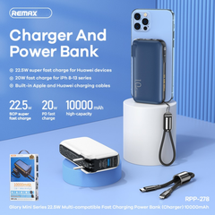 REMAX RPP-278 Glory mini Series PD+QC Fast Charging Power Bank(PD 20W+QC 22.5W) - Blue