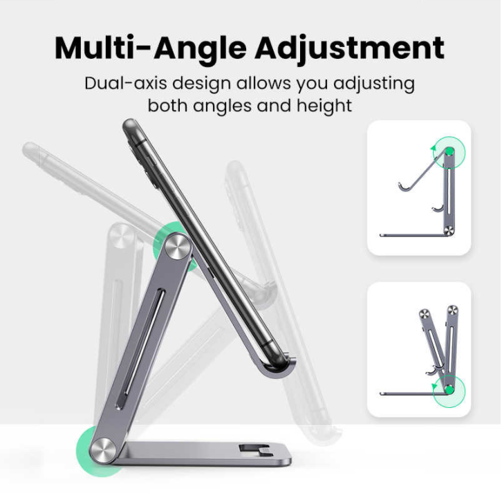 Ugreen Phone Holder with Roller New Floadable Multi-Angle Aluminum Phone Stand