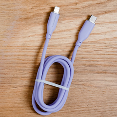 GADGET MAX GX23 TYPE C TO LIGHTNING COZY SILCONE CABLE - PURPLE