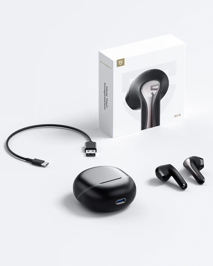 SOUNPEATS - Air 5 AptX Adaptive Lossless Bluetooth Wireless Earbuds - Black