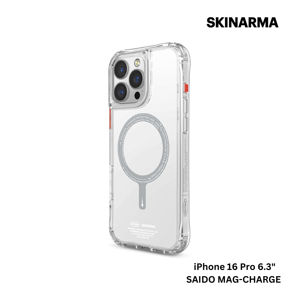 Skinarma iPhone 16 Pro 6.3" Saido Mag-Charge Case - Clear