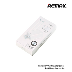 REMAX RP-U14 Traveller Series 2.4A Micro Charger Set (1 USB) - White