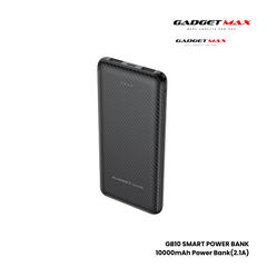 GADGET MAX GB10 Smart Series 10000mAh Power Bank(2.1A) - Black