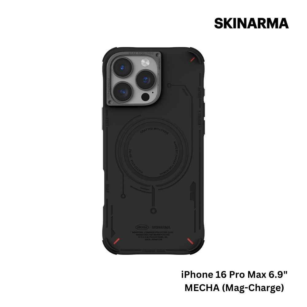 Skinarma iPhone 16 Pro Max 6.9" Mecha (Mag-Charge) Case - Black