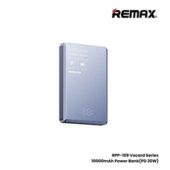 REMAX RPP-109 Vocard Pro Series 10000mAh PD Magnetic Wireless Power Bank(PD 20W) - Blue