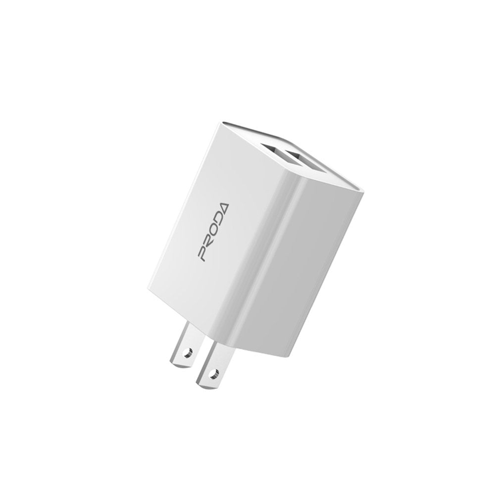 PRODA 2USB CHARGER PD-A27 Type-C PERCEPTION PRO SERIES US - White