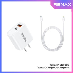 REMAX - RP-U120 20W Type-C to Lightning Charger Set - White