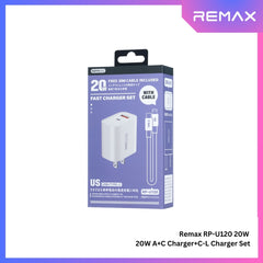 REMAX - RP-U120 20W Type-C to Lightning Charger Set - White