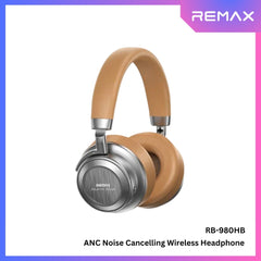 REMAX - RB-980HB ANC Noise Cancelling Bluetooth Wireless Headphone - Khaki
